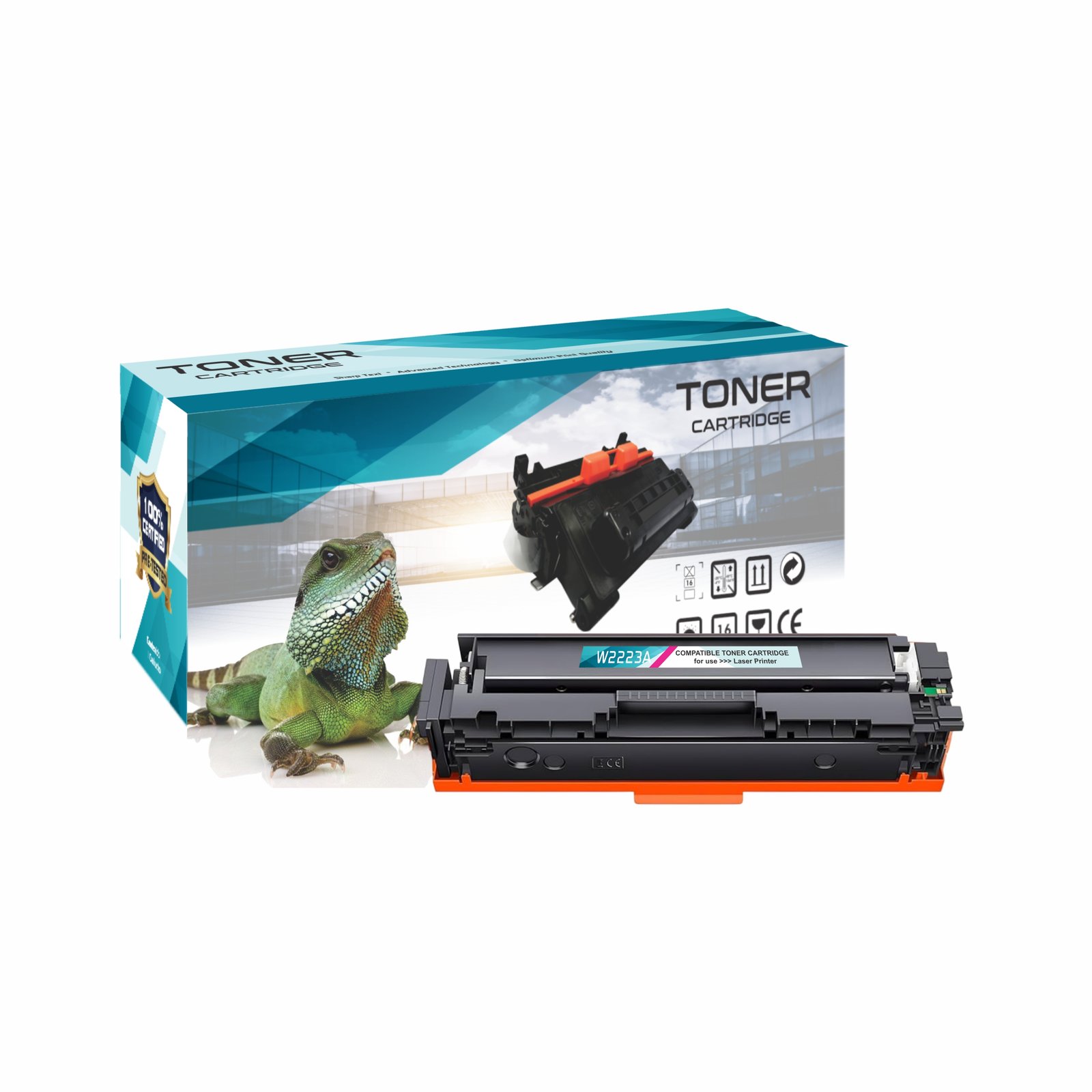 TONER IGUANA COMPATIBLE HP W2222A YELLOW CHIP NUEVO
